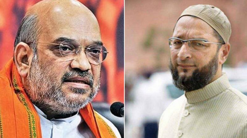 Amit Shah and Asaduddin Owaisi Amit Shah and Asaduddin Owaisi