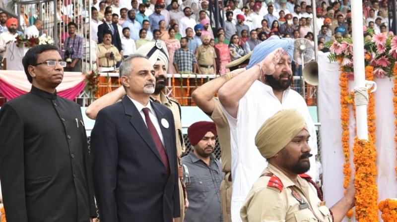 CM of Punjab Saluting on Indepence day