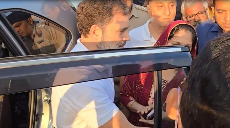 Rahul Gandhi reached Karnal to fulfill his promise to the injured youth in America Rahul Gandhi reached Karnal to fulfill his promise to the injured youth in America