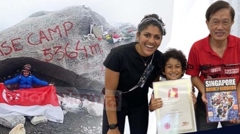 Om Madan Garg becomes youngest Singaporean to complete Everest base camp trek