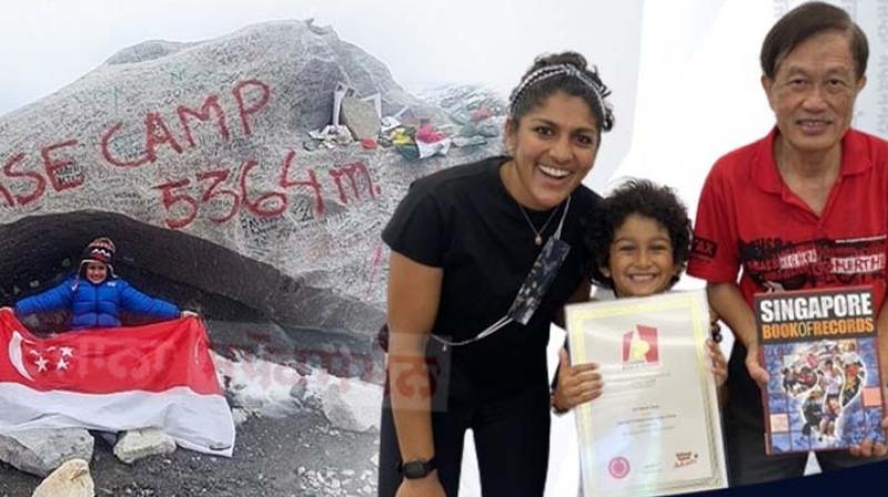 Om Madan Garg becomes youngest Singaporean to complete Everest base camp trek Om Madan Garg becomes youngest Singaporean to complete Everest base camp trek