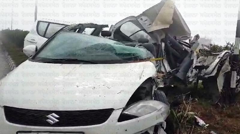 4 youths returning from Sri Darbar Sahib died in a road accident 4 youths returning from Sri Darbar Sahib died in a road accident