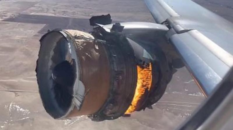 US plane fire
