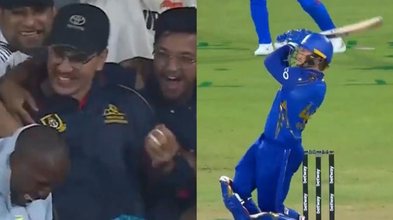 Rs 1.07 crore for a catch! Fan catches ball with one hand