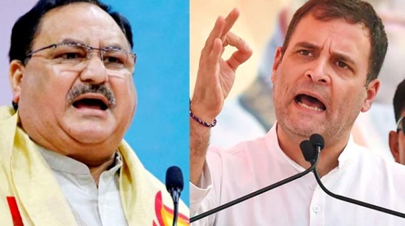 J.P. Nadda, Rahul Gandhi 