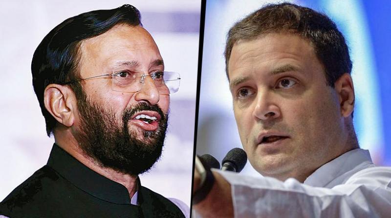 Rahul Gandhi Prakash Javadekar Rahul Gandhi Prakash Javadekar