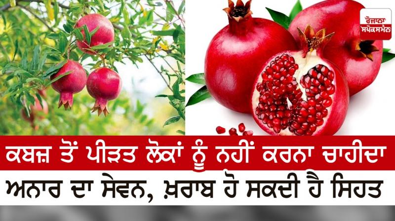 People suffering from constipation should not consume pomegranates People suffering from constipation should not consume pomegranates