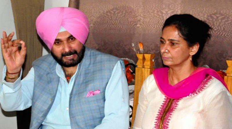 Navjot Singh Sidhu with his wife