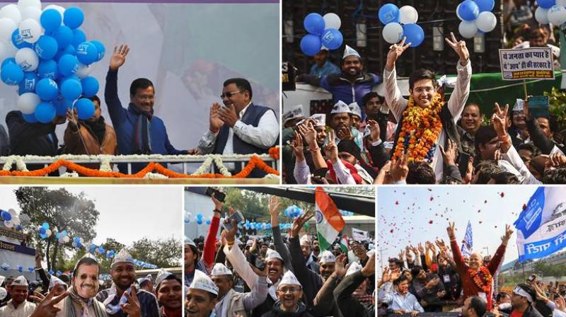 Bhangra in punjab due to aaps delhi victory 2022 election Bhangra in punjab due to aaps delhi victory 2022 election