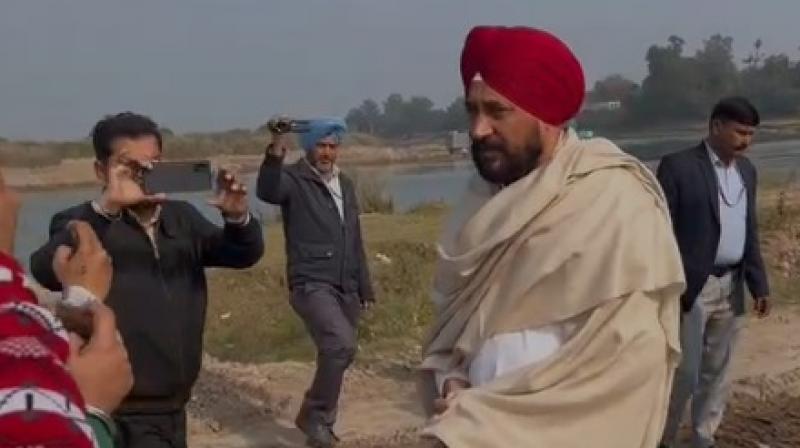 After Raghav Chadha, CM Channi raids Sutlej river mining site After Raghav Chadha, CM Channi raids Sutlej river mining site