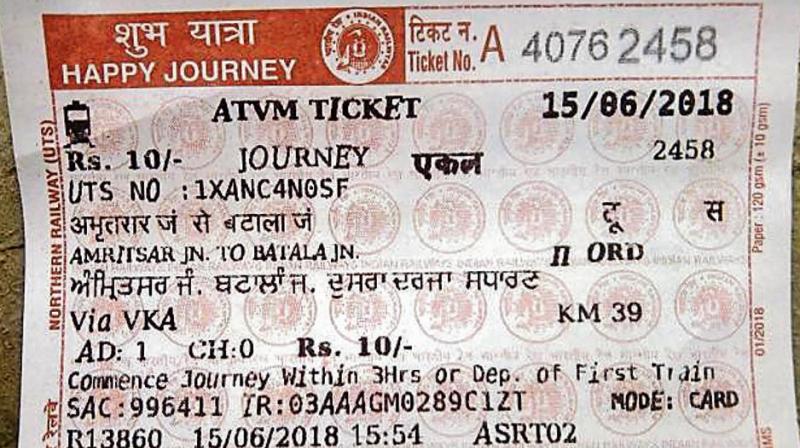 Rail ticket Rail ticket