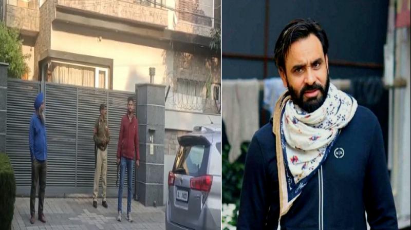 Security increased at Babbu Maan's Mohali house Security increased at Babbu Maan's Mohali house