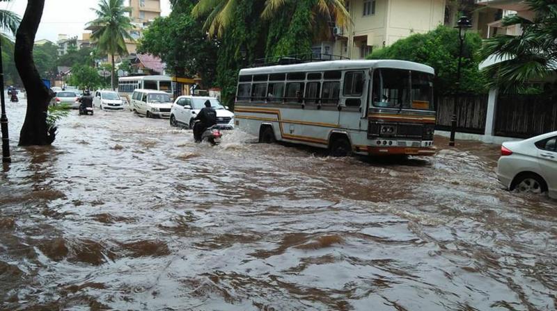 Flood-like situation in Goa due to heavy rains Flood-like situation in Goa due to heavy rains