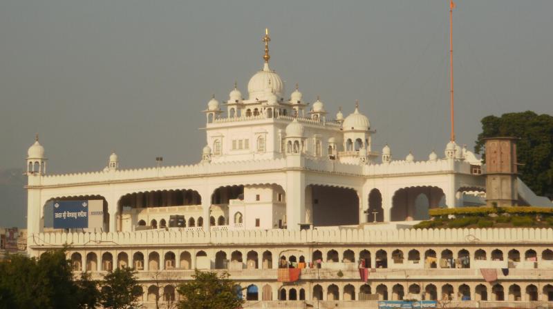 A severe fire in shops in Sri Anandpur Sahib