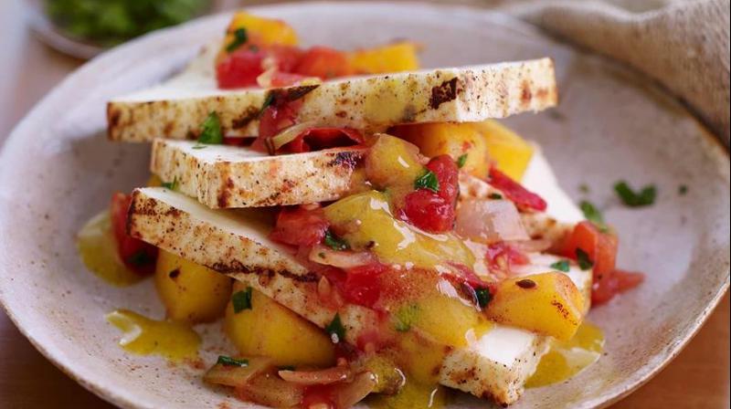 Grilled Paneer Mango Salad Grilled Paneer Mango Salad