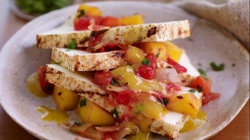 Grilled Paneer Mango Salad