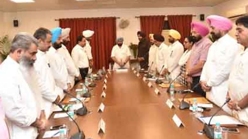 Punjab Cabinet observes 2-minute silence in memory of Balramji Dass Tandon Punjab Cabinet observes 2-minute silence in memory of Balramji Dass Tandon