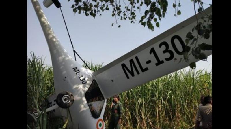 Air force plane crashes