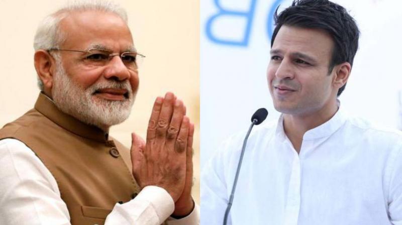 PM Modi and Vivek Oberoi 