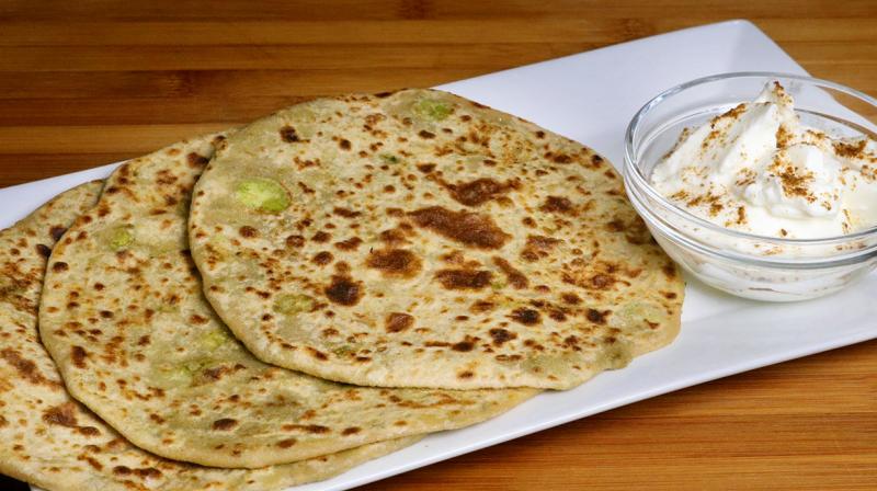 Stuffed Green Peas Paratha