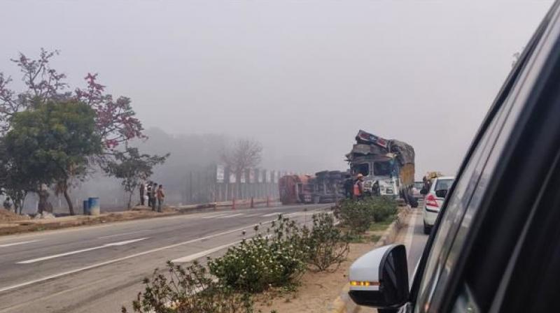 4 women dead, 20 persons injured as truck hit tractor-trailer in UP 4 women dead, 20 persons injured as truck hit tractor-trailer in UP