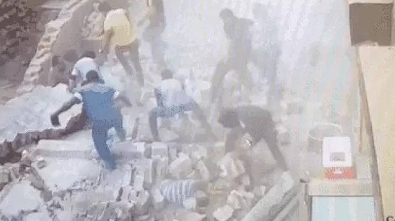 Cremation Ground Wall Collapsed in Haryana Cremation Ground Wall Collapsed in Haryana
