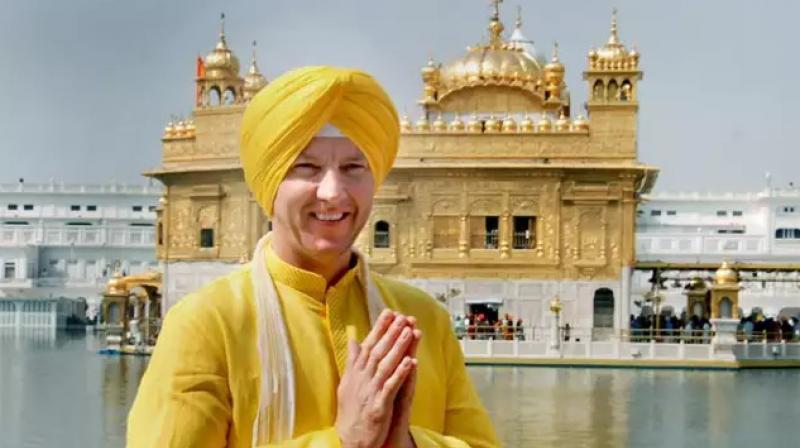 Brett lee at Golden Temple Brett lee at Golden Temple