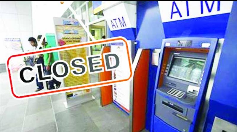 More than two thousand ATMs  closed in ten months