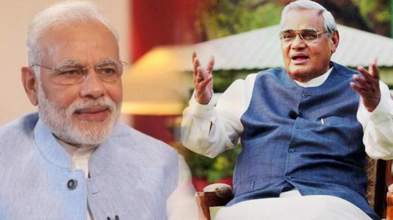 Atal Bihari Vajpayee and Narendra Modi Atal Bihari Vajpayee and Narendra Modi