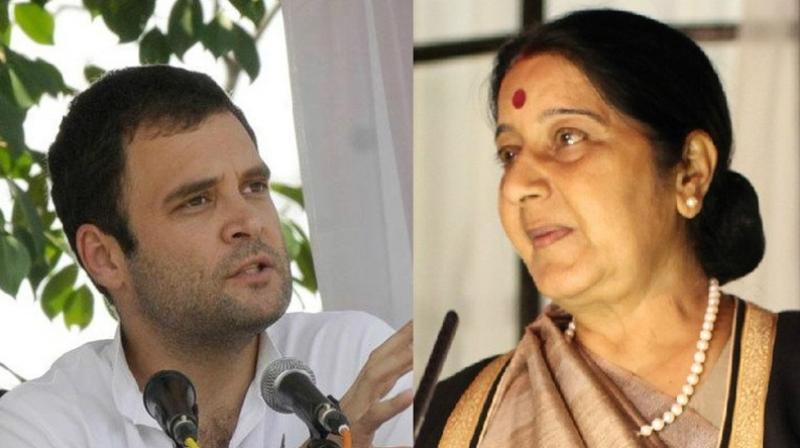 Rahul Gandhi and Sushma Swaraj