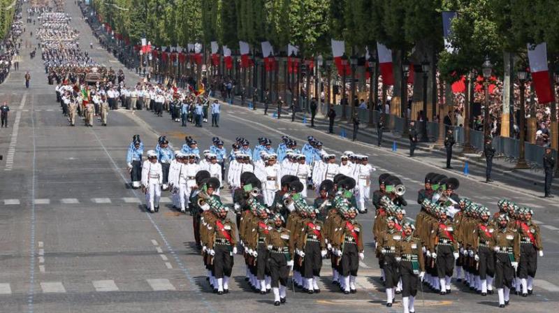 Punjab regiment paraded in France Punjab regiment paraded in France