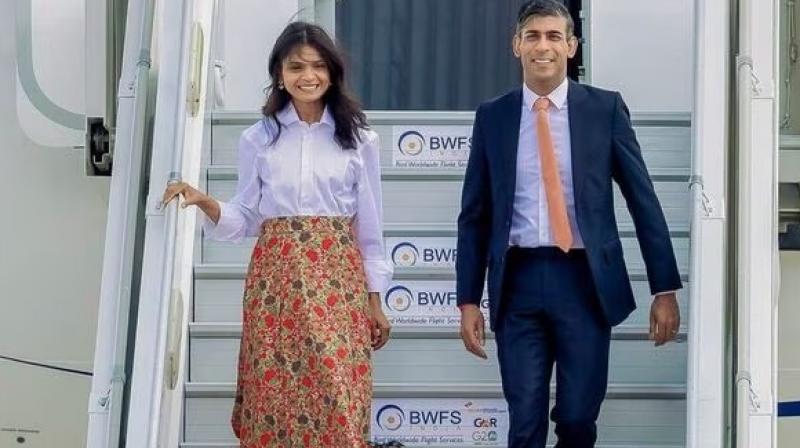G20 summit: UK PM Rishi Sunak, his wife arrive in India G20 summit: UK PM Rishi Sunak, his wife arrive in India