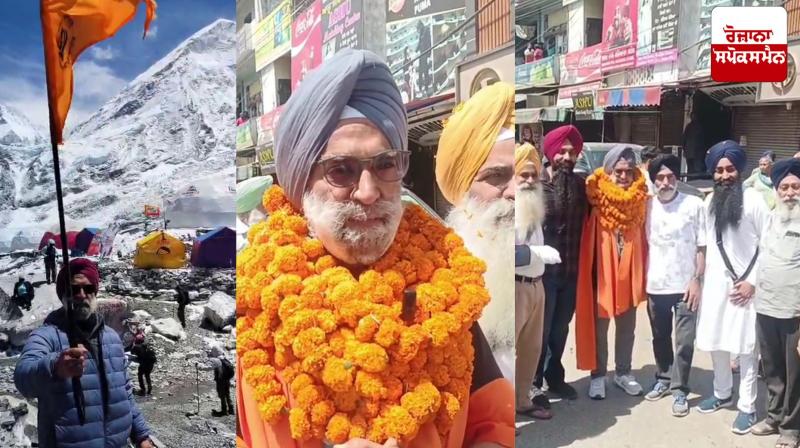 58-year-old Gurcharan Singh hoists saffron flag on Mount Everest 58-year-old Gurcharan Singh hoists saffron flag on Mount Everest
