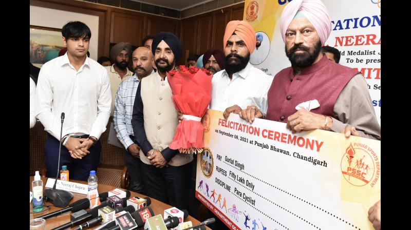 Rana Sodhi honours 'Golden boy' Neeraj Chopra with Rs.2.51 crore........... Rana Sodhi honours 'Golden boy' Neeraj Chopra with Rs.2.51 crore...........