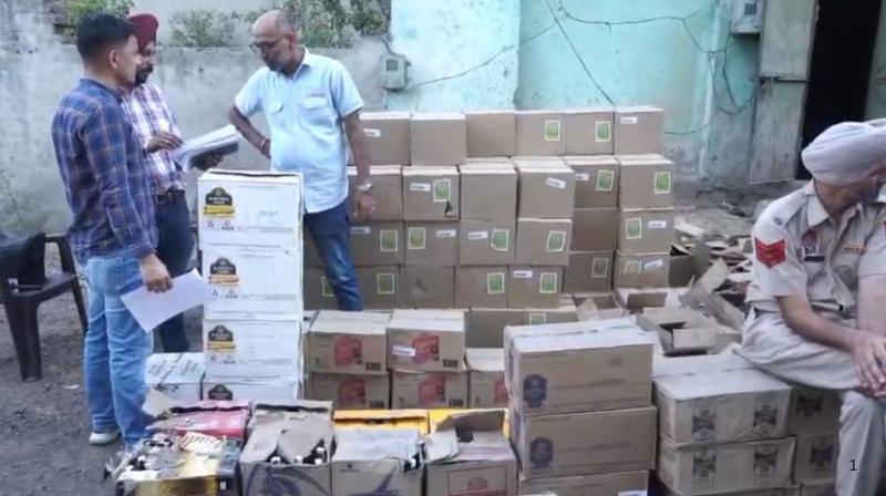 Excise department raids house in Ludhiana Excise department raids house in Ludhiana