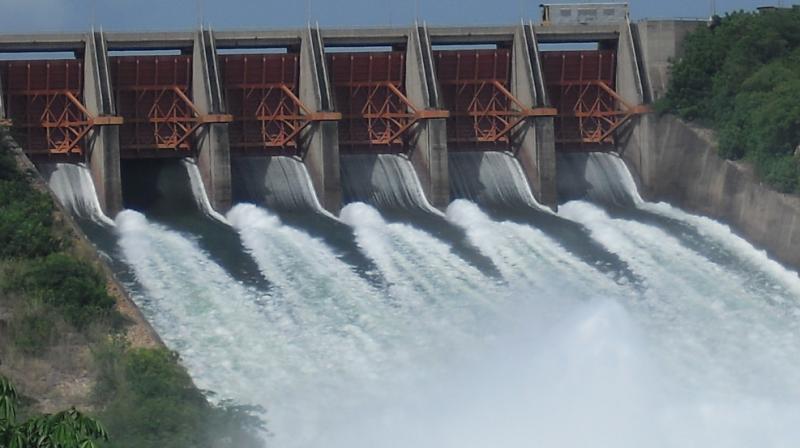 Due to rains, the water level in the dams increased Due to rains, the water level in the dams increased
