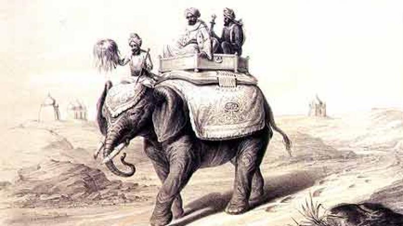 Dogra Gulab Singh on Elephant Dogra Gulab Singh on Elephant