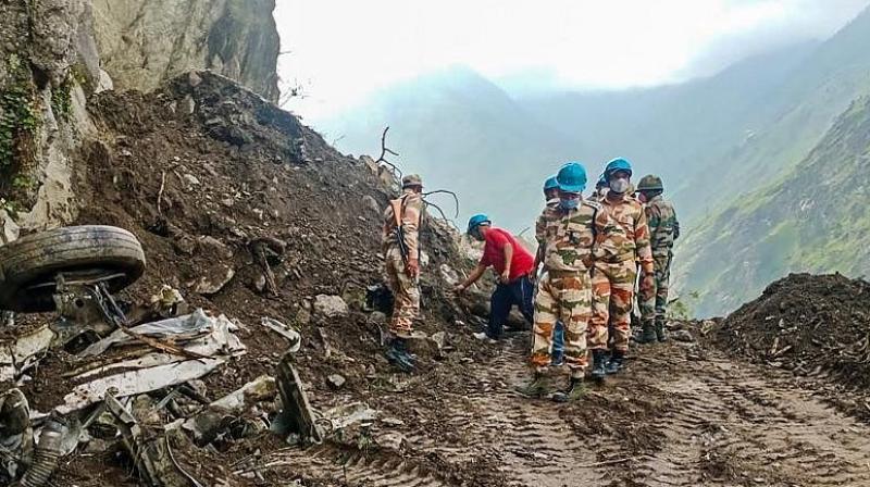 Himachal Pradesh's Kinnaur district hit by landslide Himachal Pradesh's Kinnaur district hit by landslide