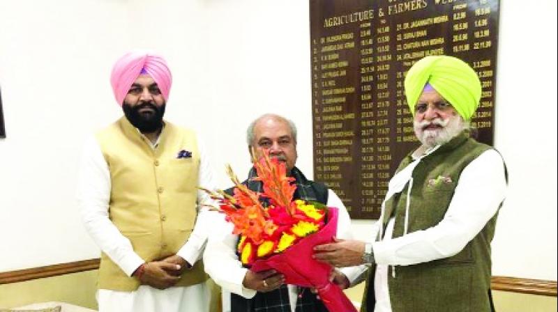 Rana Gurjeet Singh Meets Union Agriculture Minister Narinder Singh Tomar Rana Gurjeet Singh Meets Union Agriculture Minister Narinder Singh Tomar