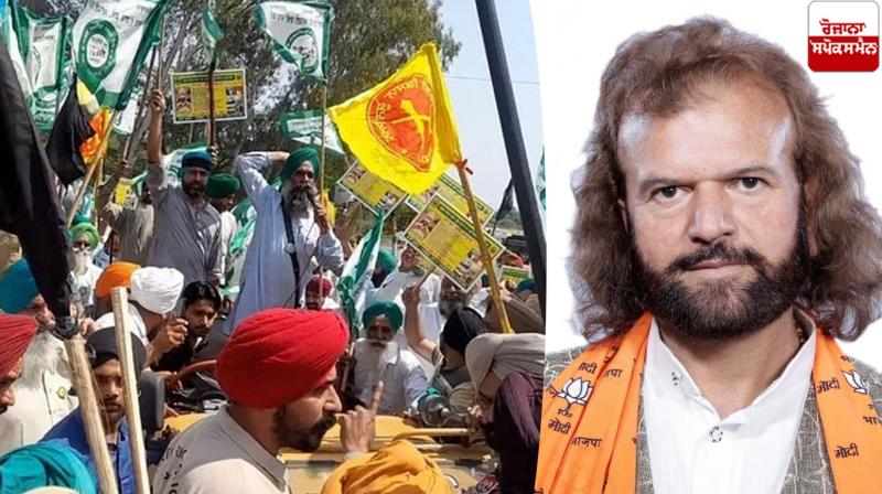 Farmers again protest against BJP candidate Hans Raj Hans Farmers again protest against BJP candidate Hans Raj Hans