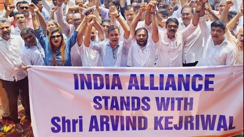 I.N.D.I.A bloc postpones protest outside BJP headquarters Arvind Kejriwal News