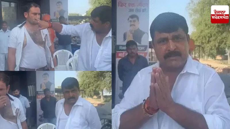 Attack on former MLA Balraj Kundu in Rohtak Attack on former MLA Balraj Kundu in Rohtak