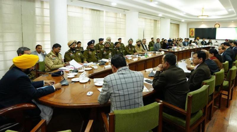 CM Bhagwant Mann chairs meeting with DCs, CPs and SSPs CM Bhagwant Mann chairs meeting with DCs, CPs and SSPs
