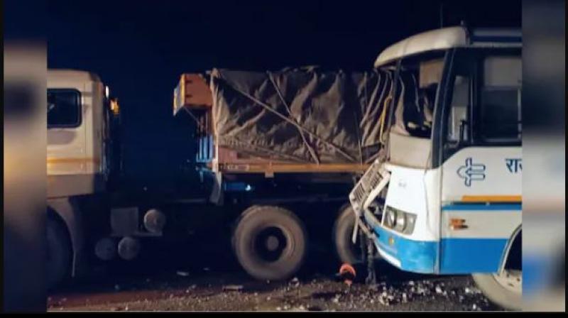 Roadways Bus collided Roadways Bus collided
