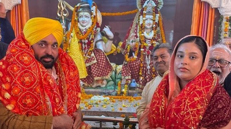 CM Bhagwant Mann, Dr Gurpreet Kaur CM Bhagwant Mann, Dr Gurpreet Kaur