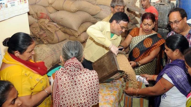 Corona infection as ration distribution to be done with biometric machine