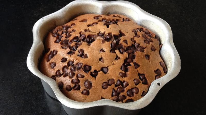 Eggless Chocolate Chip Cake Eggless Chocolate Chip Cake