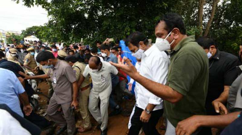  Locals hurled slippers at MLA during their visit to flood-affected area