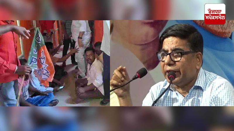 Union Minister Subhas Sarkar Locked Up In Party Office By Bengal BJP Workers Union Minister Subhas Sarkar Locked Up In Party Office By Bengal BJP Workers