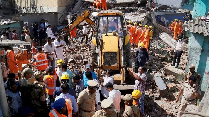 3 storey building collapsed in bhiwandi